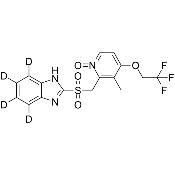 Lansoprazole sulfone N-oxide-d4 Structure