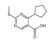 4-cyclopentyl-2-(methylthio)pyrimidine-5-carboxylic acid Structure