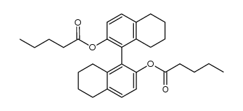 5,5',6,6',7,7',8,8'-Octahydro[1,1'-binaphthalene]-2,2'-diol dipentanoate结构式