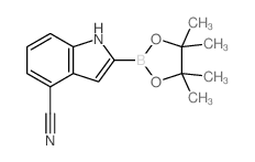 4-氰基吲哚-2-硼酸频那醇酯结构式