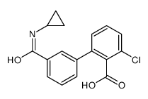 2-chloro-6-[3-(cyclopropylcarbamoyl)phenyl]benzoic acid结构式