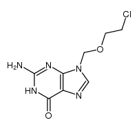 9-[[2-chloroethoxy]methyl]guanine结构式