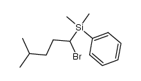 (1-bromo-4-methylpentyl)dimethyl(phenyl)silane结构式