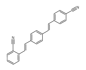 1-(2-氰苯乙烯基)-4-(4-氰苯乙烯基)苯结构式