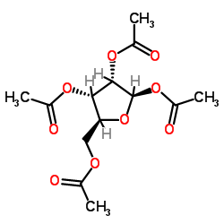 Beta-D-Ribofuranose 1,2,3,5-tetraacetate Structure