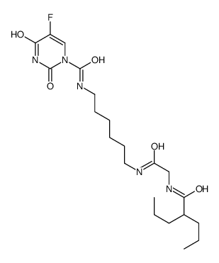 5-fluoro-2,4-dioxo-N-[6-[[2-(2-propylpentanoylamino)acetyl]amino]hexyl]pyrimidine-1-carboxamide Structure