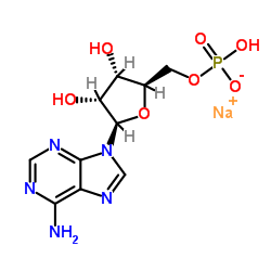 Sodium 5'-O-(hydroxyphosphinato)adenosine structure