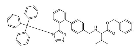 Benzyl N-[(2(Trityltetrazol-5-yl-1,1biphenyl-4-yl]-methyl-2-amino-3-methylbutanoate structure