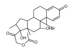 9-溴11β,17,21-三羟基-16α-甲基-孕烷-1,4-二烯-3,20-二酮21-乙酸酯结构式