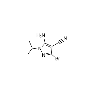 5-氨基-3-溴-1-异丙基-1H-吡唑-4-甲腈结构式