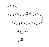 (4-chloro-2-methylsulfanyl-6-piperidin-1-ylpyrimidin-5-yl)-phenylmethanol结构式