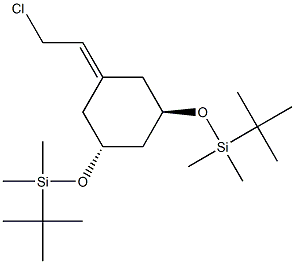(((1R,3R)-5-(2-chloroethylidene)cyclohexane-1,3-diyl)bis(oxy)) bis(tert-butyldimethylsilane) Structure