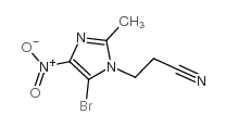 3-(5-溴-2-甲基-4-硝基-1H-咪唑)丙腈结构式