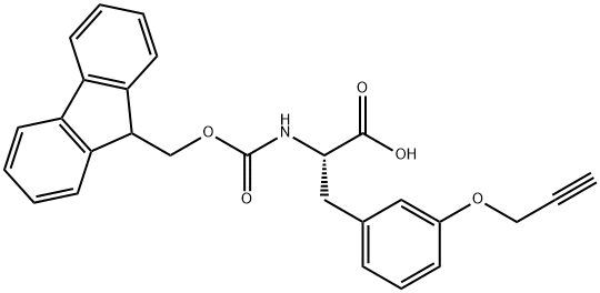 (S)-2-((((9H-芴-9-基)甲氧基)羰基)氨基)-3-(3-(丙-2-炔-1-基氧基)苯基)丙酸结构式