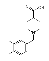 1-(3,4-二氯苄基)-哌啶-4-羧酸结构式