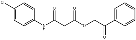 2-Oxo-2-phenylethyl 2-[(4-chlorophenyl)-carbamoyl]acetate Structure