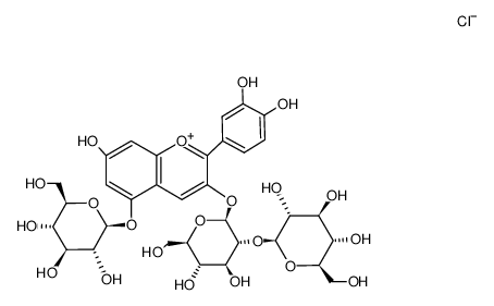 CYANIDIN 3-SOPHOROSIDE-5-GLUCOSIDE结构式