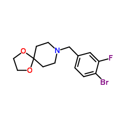 8-(4-Bromo-3-fluorobenzyl)-1,4-dioxa-8-azaspiro[4.5]decane Structure