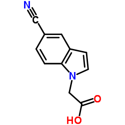 5-氰基吲哚-1-乙酸结构式