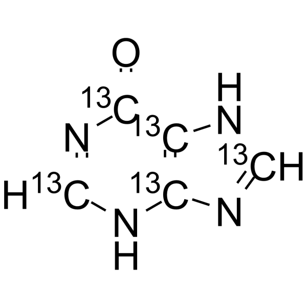 Hypoxanthine-13C5 Structure