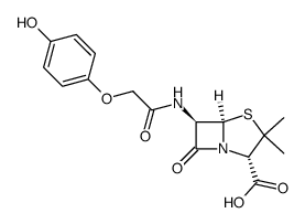 6β-[2-(4-hydroxy-phenoxy)-acetylamino]-penicillanic acid Structure