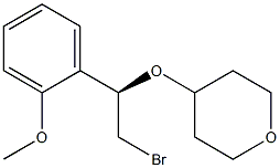 2H-Pyran, 4-[(1R)-2-bromo-1-(2-methoxyphenyl)ethoxy]tetrahydro- Structure