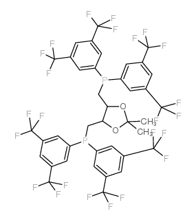 (+)-o-isopropylidene-2,3-dihydroxy-1,4-bis[bis(3,5-difluoromethylphenyl)phosphino]butane结构式