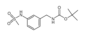 N-(tert-butyloxycarbonyl)-3-methylsulfonamidobenzylamine结构式