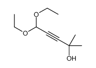 5,5-diethoxy-2-methylpent-3-yn-2-ol结构式