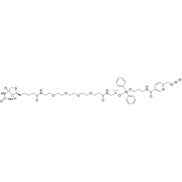 Biotin-PEG4-dialkoxydiphenylsilane-picolyl azide Structure