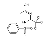 N-[1-(benzenesulfonamido)-2,2,2-trichloroethyl]acetamide Structure