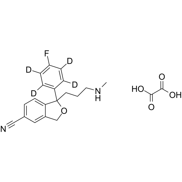 N-Desmethyl citalopram-d4 oxalate结构式