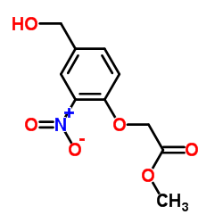 2-[4-(羟甲基)-2-硝基苯氧基]乙酸甲酯结构式