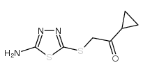 2-(5-氨基-[1,3,4]噻二唑-2-基磺酰基)-1-环丙基-乙酮结构式