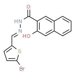 N'-[(5-bromothien-2-yl)methylene]-3-hydroxy-2-naphthohydrazide structure