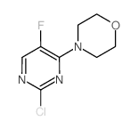 4-(2-氯-5-氟-4-嘧啶基)吗啉结构式