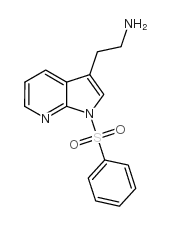 1-苯磺酰基-1H-吡咯并[2,3-B]吡啶-3-乙胺结构式