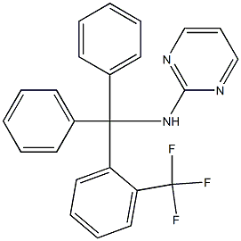N-(diphenyl(2-(trifluoroMethyl)phenyl)Methyl)pyriMidin-2-aMine结构式