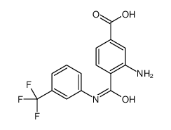 3-Amino-4-{[3-(trifluoromethyl)phenyl]carbamoyl}benzoic acid Structure