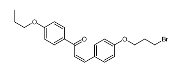 3-[4-(3-bromopropoxy)phenyl]-1-(4-propoxyphenyl)prop-2-en-1-one Structure