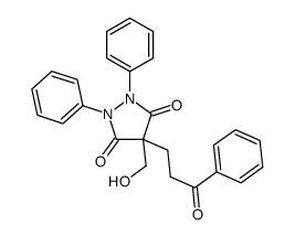 4-(hydroxymethyl)-4-(3-oxo-3-phenylpropyl)-1,2-diphenylpyrazolidine-3,5-dione Structure