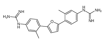2-[4-[5-[4-(diaminomethylideneamino)-2-methylphenyl]furan-2-yl]-3-methylphenyl]guanidine结构式