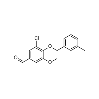 3-氯-5-甲氧基-4-((3-甲基苄基)氧基)苯甲醛结构式