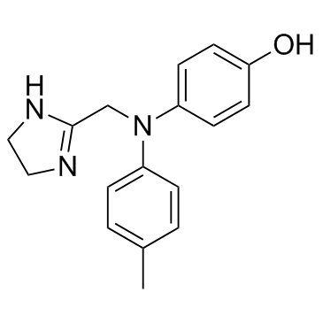 4-[N-(4,5-dihydro-1H-imidazol-2-ylmethyl)-4-methylanilino]phenol结构式