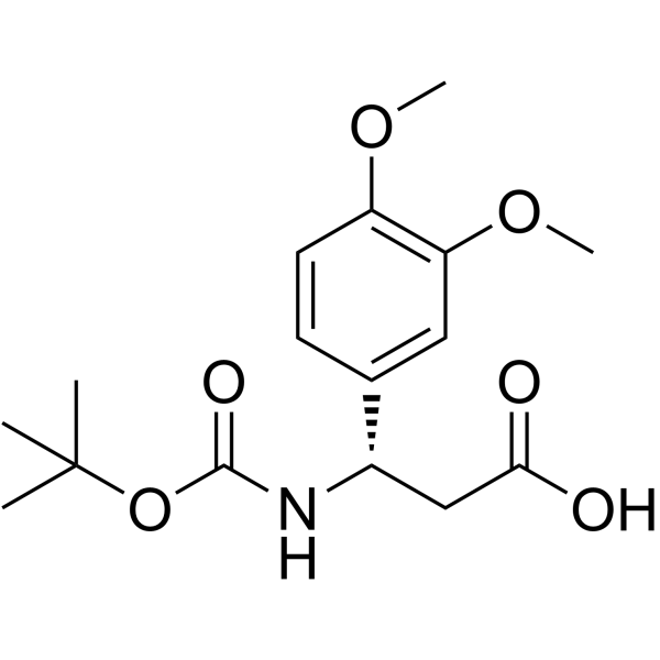 (S)-Boc-3,4-二甲氧基-Beta-苯丙氨酸结构式