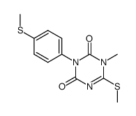 1-methyl-6-methylsulfanyl-3-(4-methylsulfanyl-phenyl)-1H-[1,3,5]triazine-2,4-dione结构式