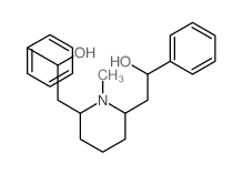 2-[6-(2-hydroxy-2-phenylethyl)-1-methylpiperidin-2-yl]-1-phenylethanol结构式