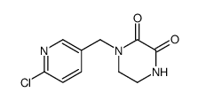 1-[(6-chloropyridin-3-yl)methyl]piperazine-2,3-dione Structure