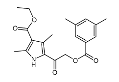 ethyl 5-[2-(3,5-dimethylbenzoyl)oxyacetyl]-2,4-dimethyl-1H-pyrrole-3-carboxylate结构式
