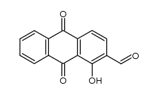 2-formyl-1-hydroxyanthraquinone Structure